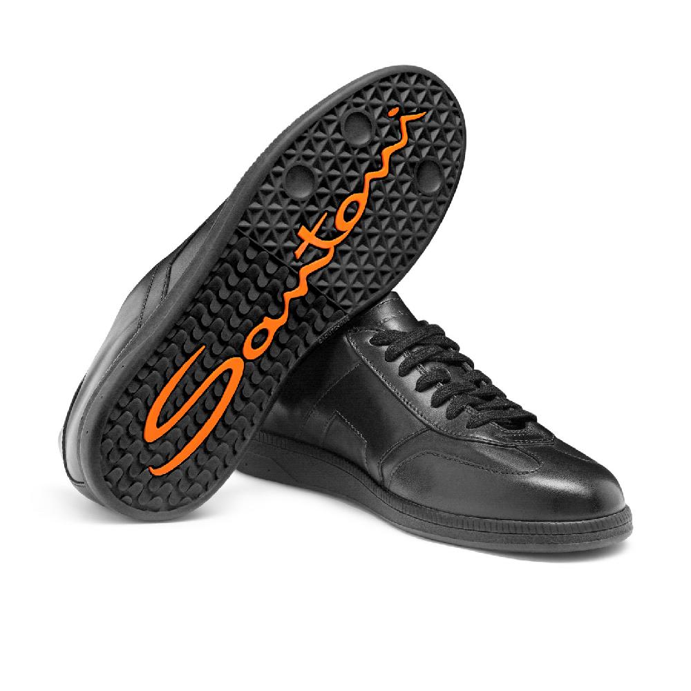 Santoni Sneaker DBS Oly da uomo in pelle nera Moda