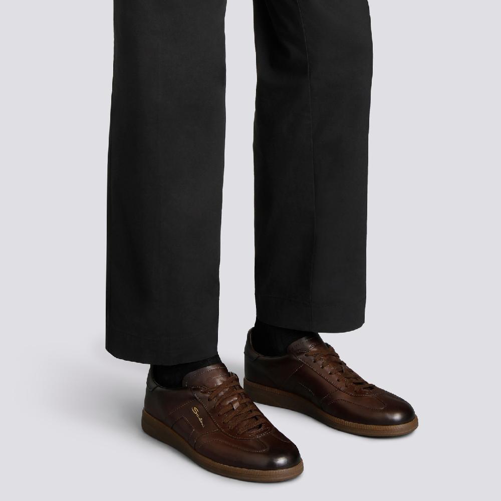 Santoni Sneaker DBS Oly da uomo in pelle testa di moro 2025