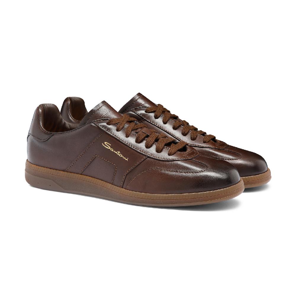 Santoni Sneaker DBS Oly da uomo in pelle testa di moro 2025