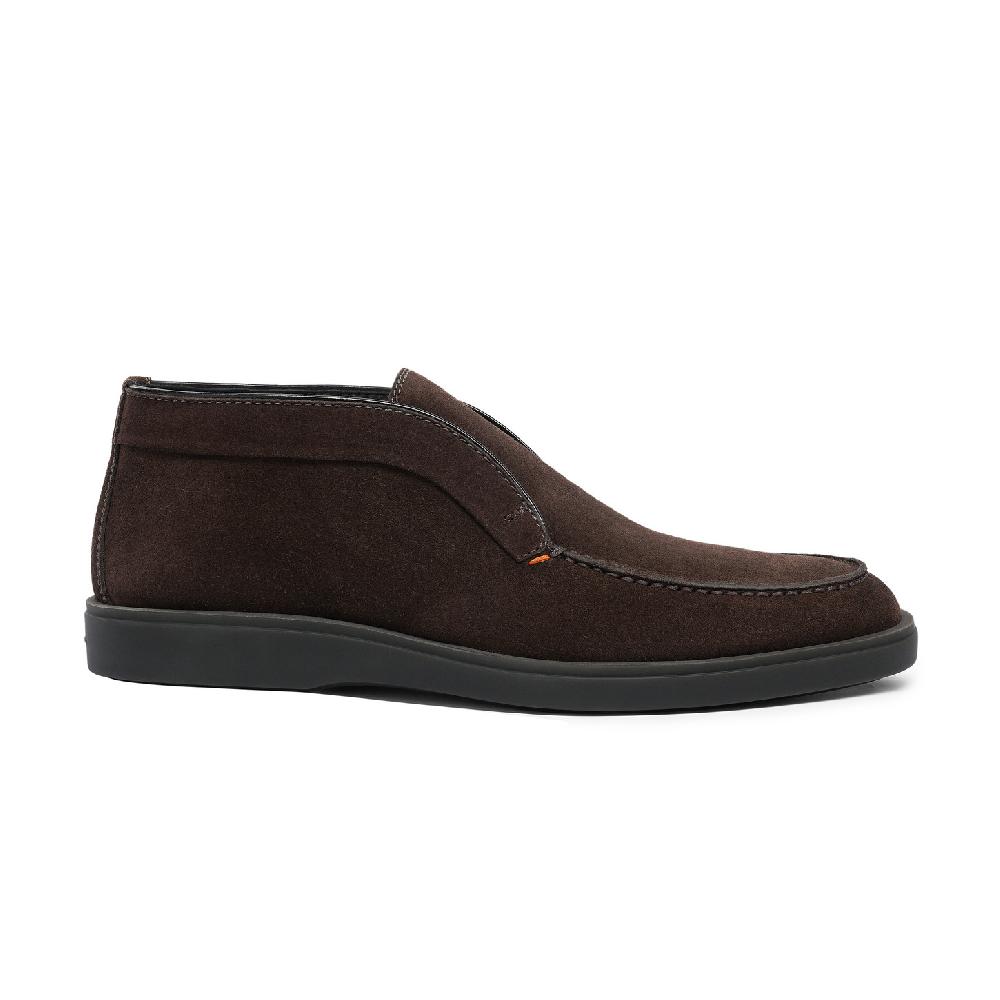 Santoni Stivaletto desert da uomo in suede marrone