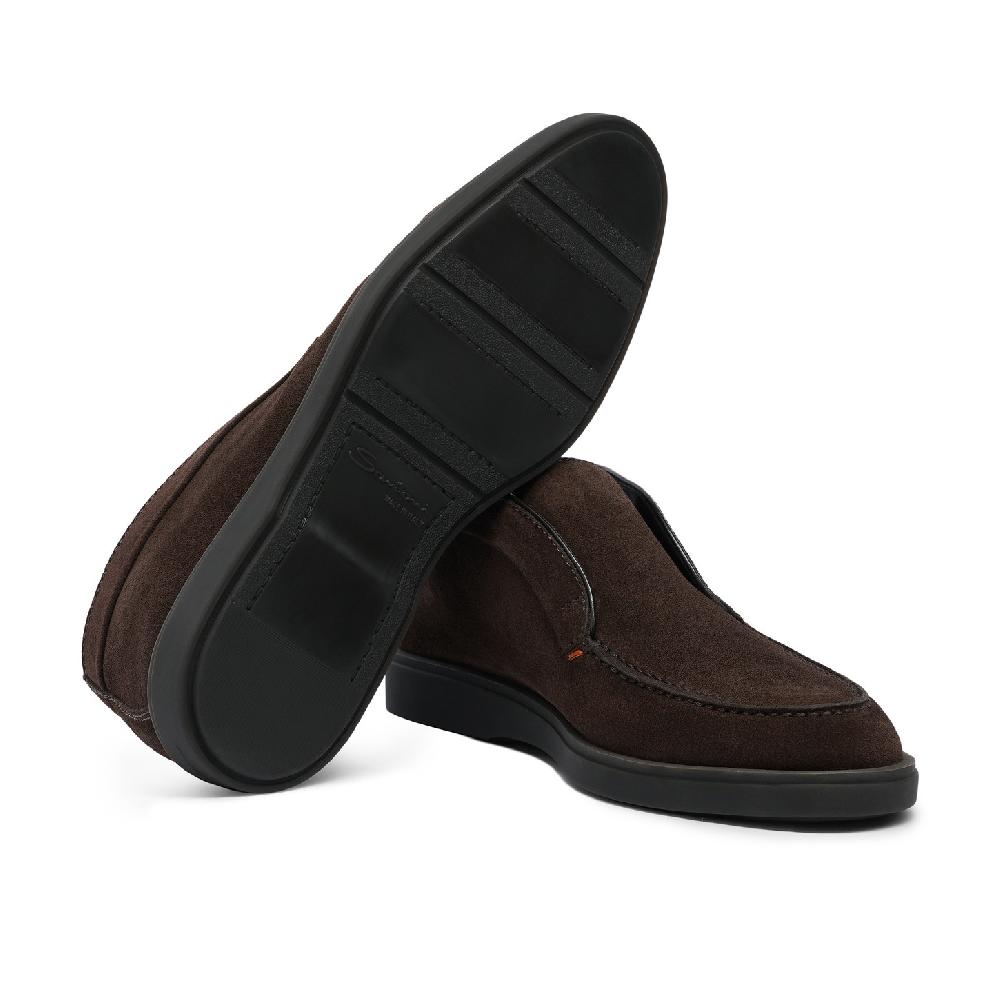 Santoni Stivaletto desert da uomo in suede marrone Soddisfazione Garantita
