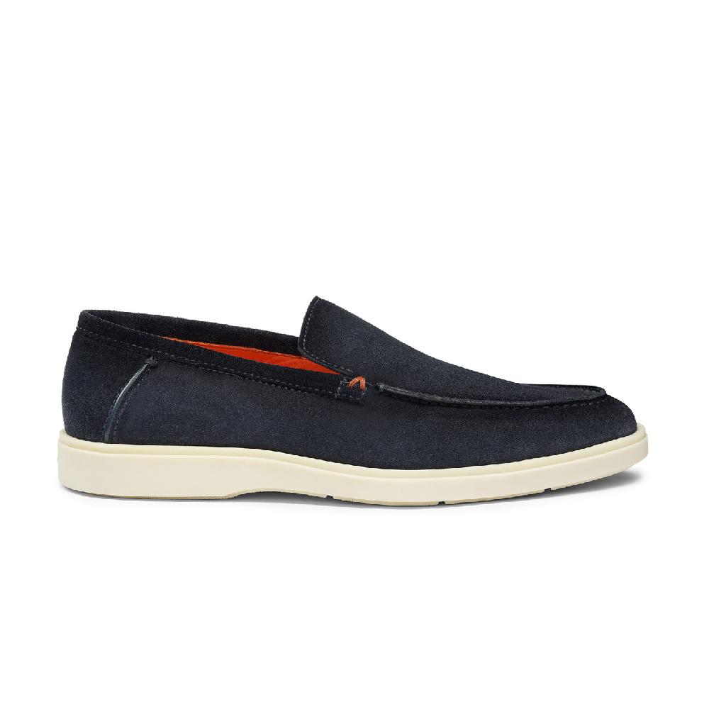 Santoni Mocassino da uomo in suede blu