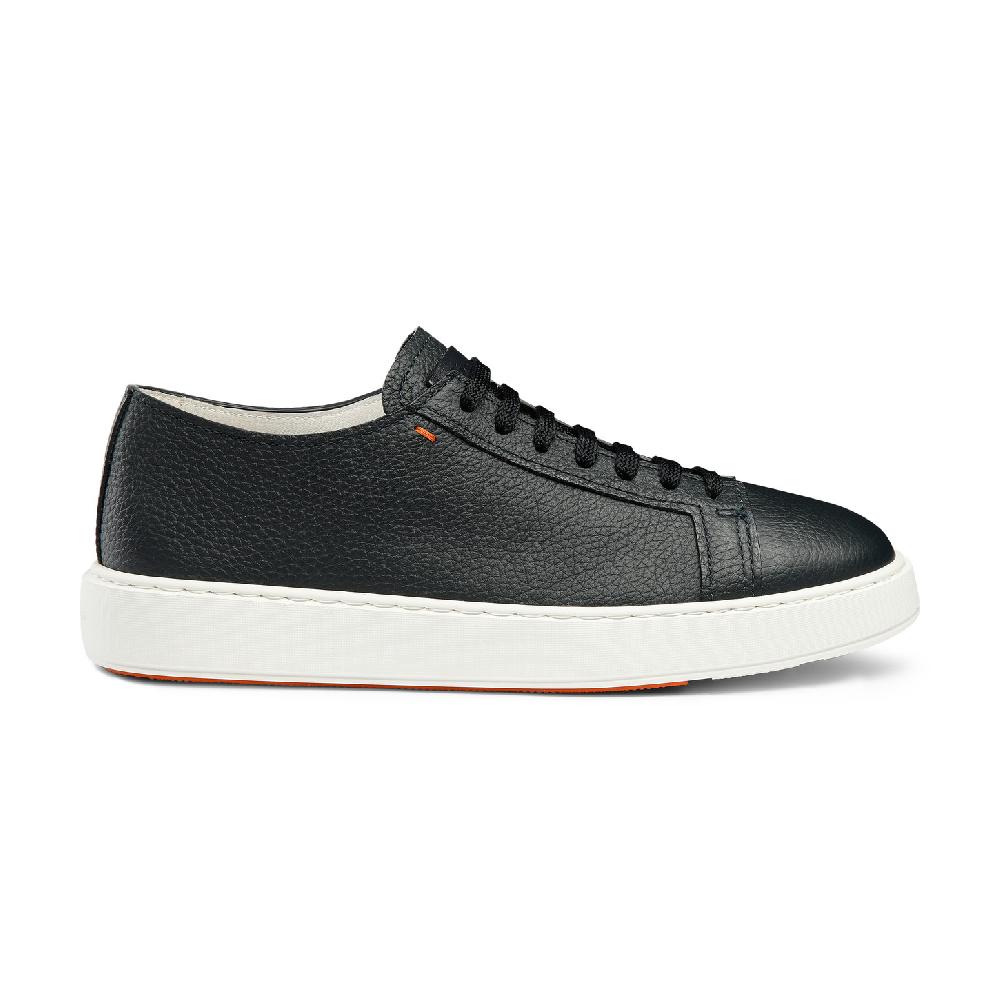 Santoni Sneaker da uomo in pelle bottalata blu
