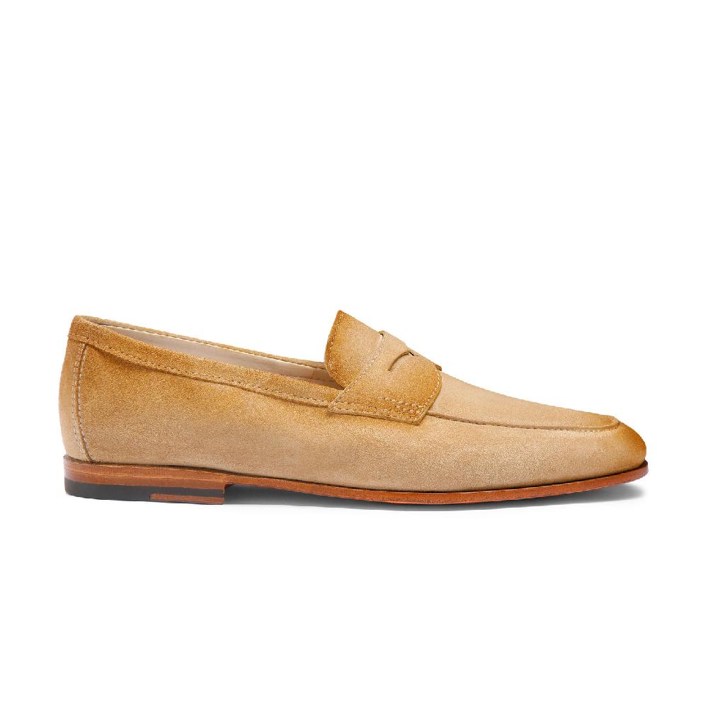 Santoni Mocassino Carlo da uomo in suede beige