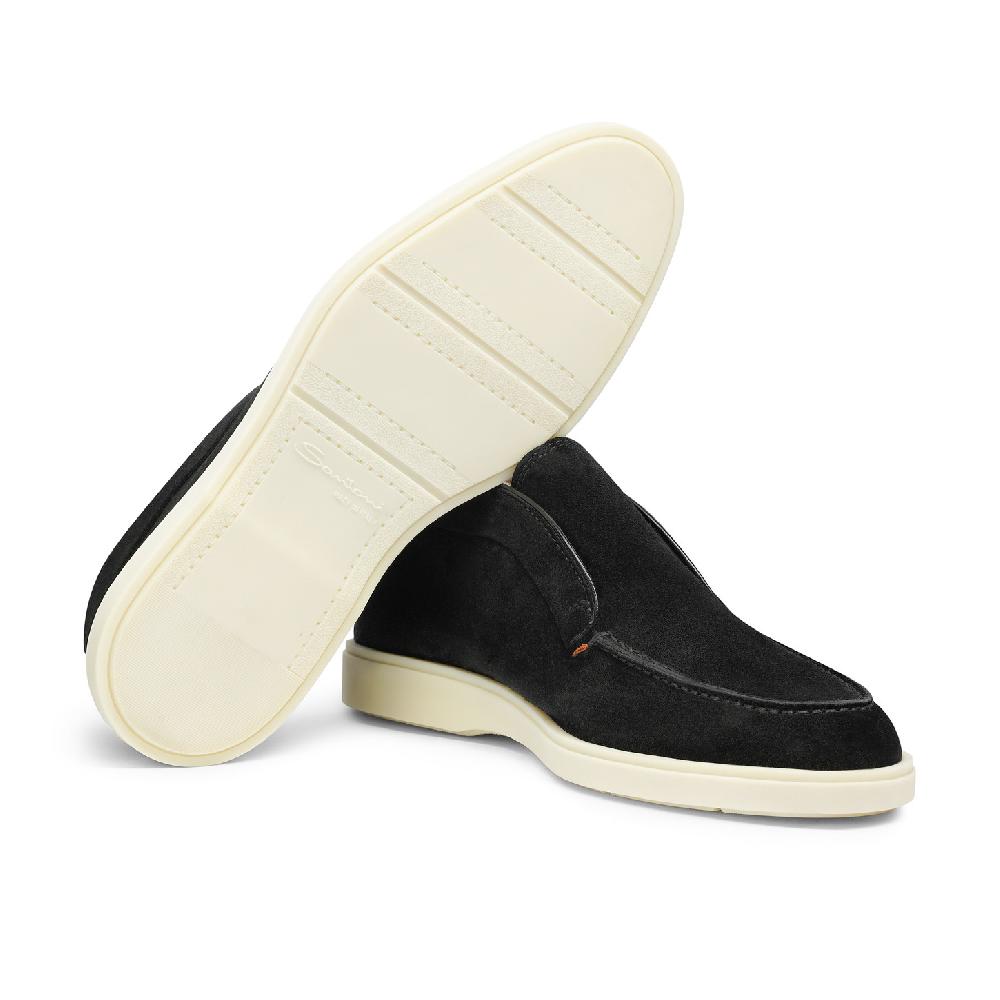 Santoni Stivaletto desert da uomo in suede nero Italia