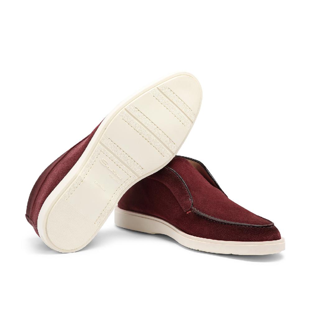 Santoni Stivaletto desert da uomo in suede bordeaux 2025