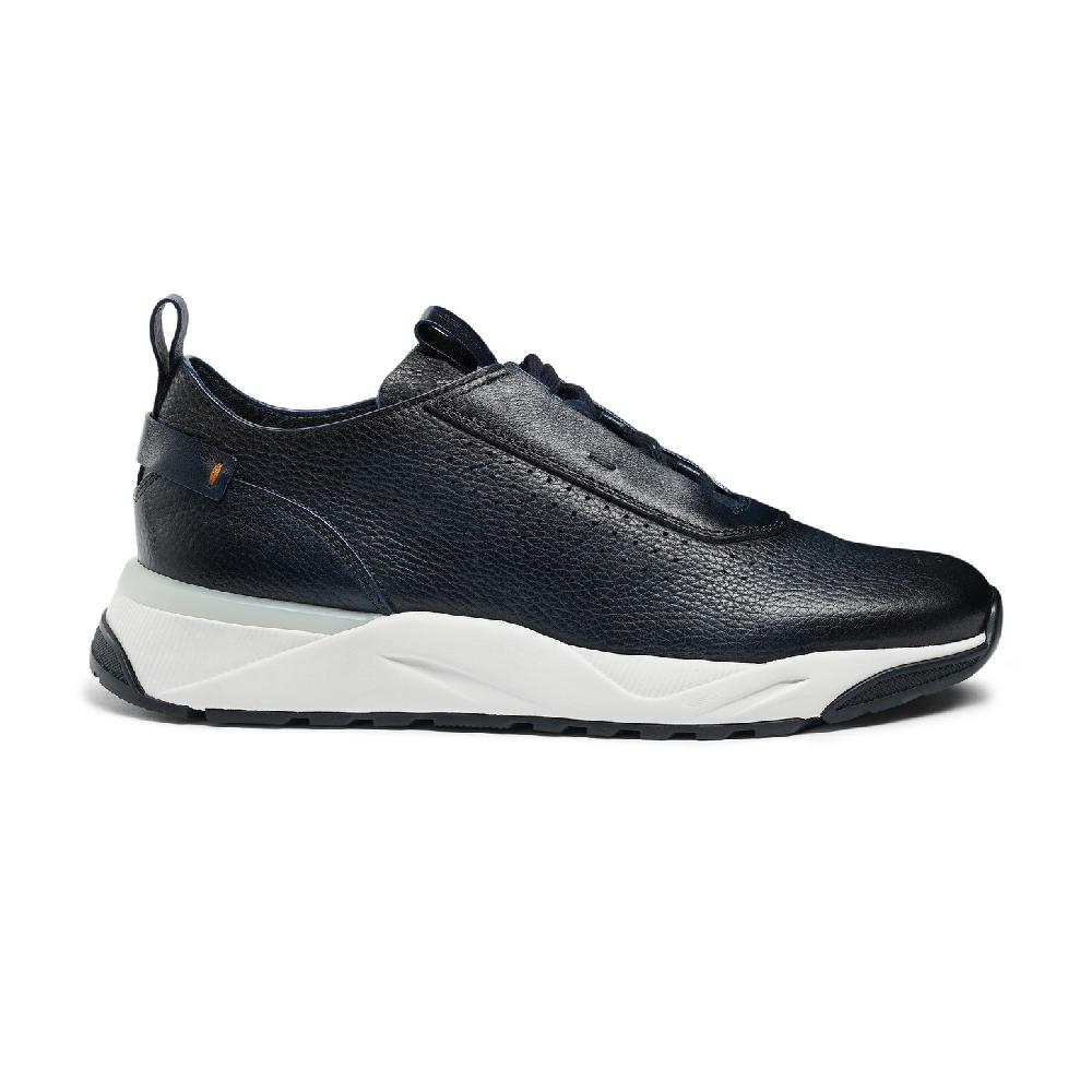 Santoni Sneaker da uomo in pelle blu