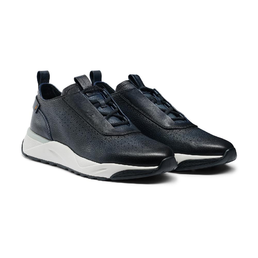 Santoni Sneaker da uomo in pelle blu Qualità