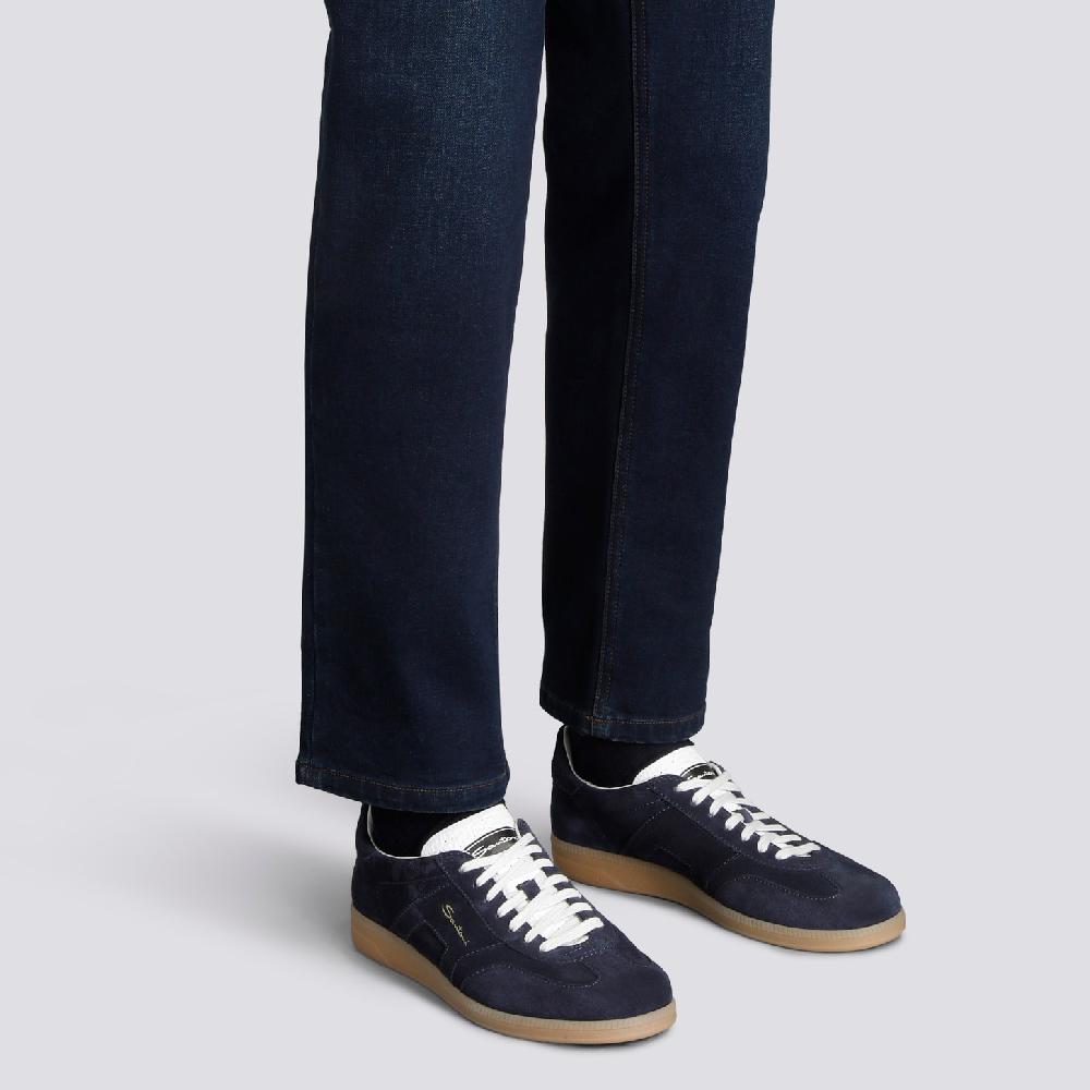 Santoni DBS Oly sneaker da uomo in suede blu Sottocosto