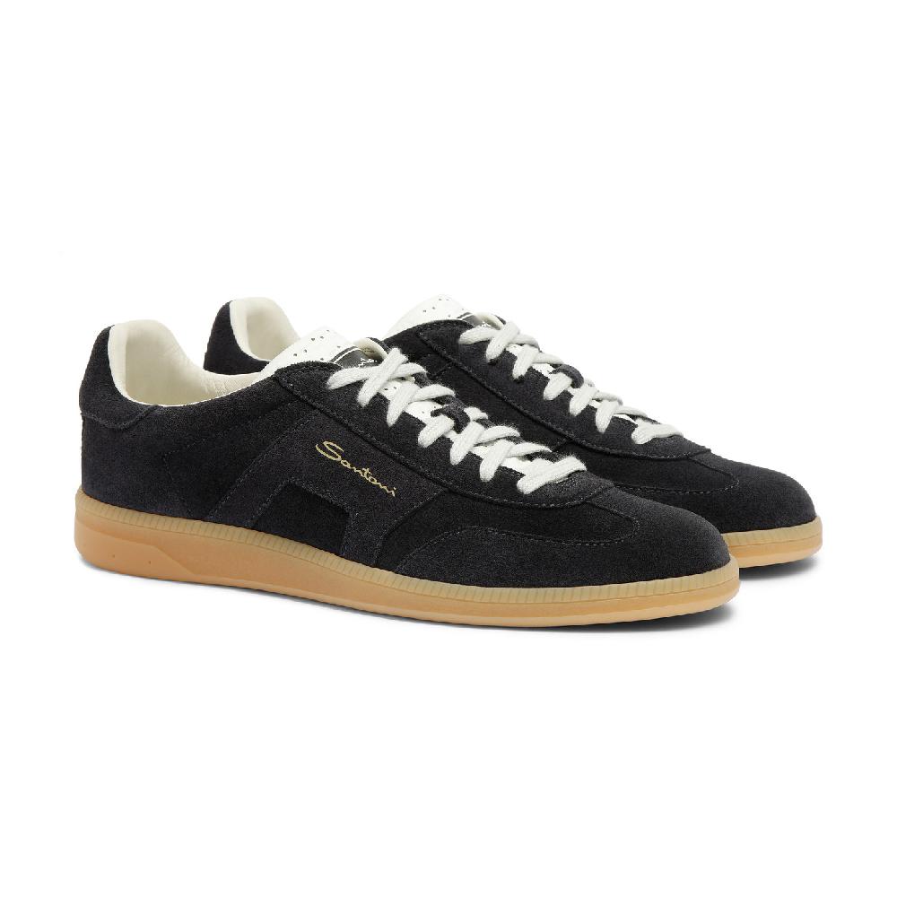 Santoni DBS Oly sneaker da uomo in suede blu Sottocosto
