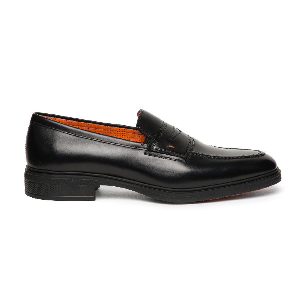 Santoni Mocassino Easy da uomo in pelle nera