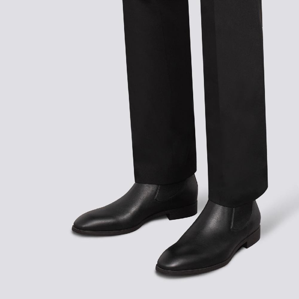Santoni Stivaletto chelsea da uomo in pelle nera Online