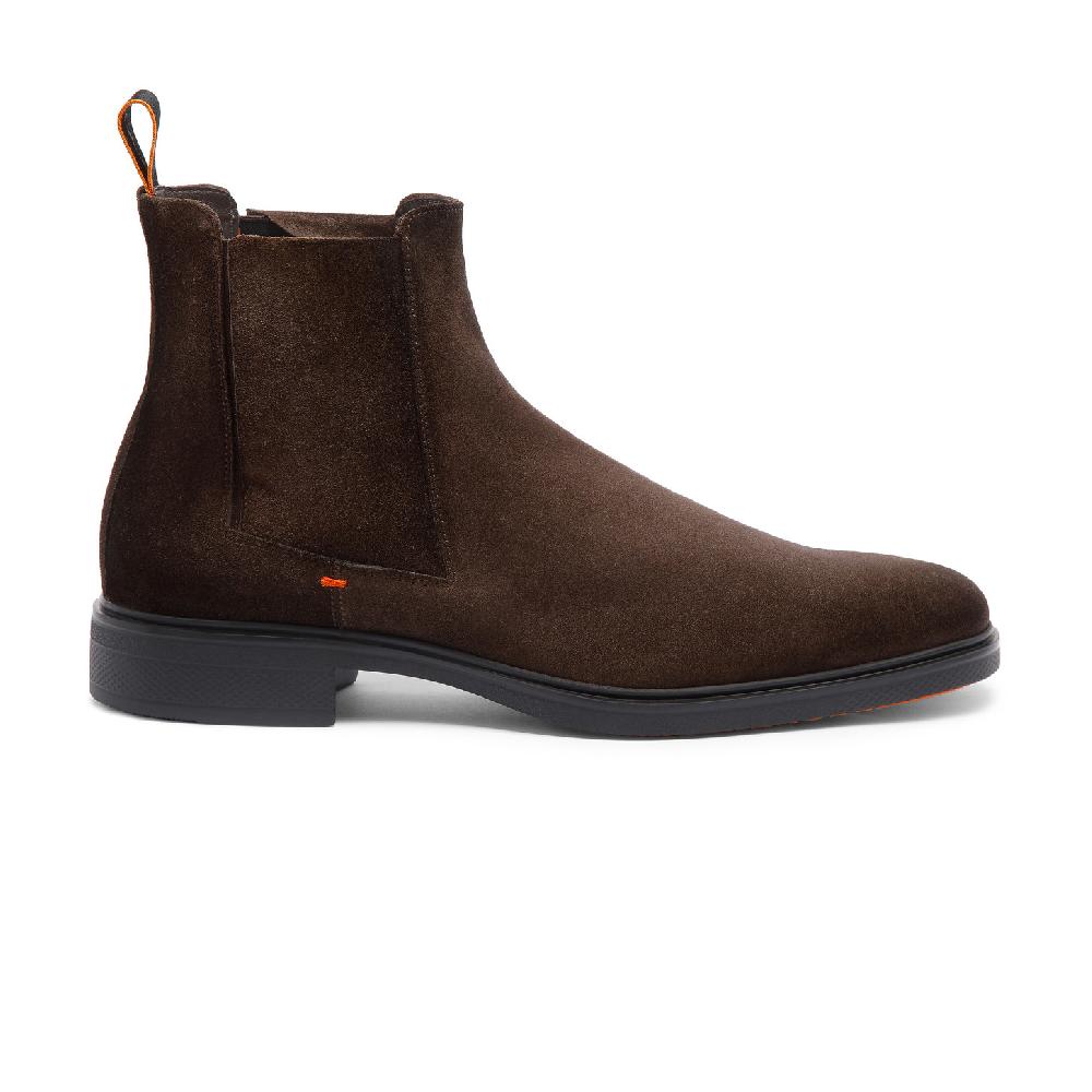 Santoni Stivaletto Easy da uomo in suede testa di moro