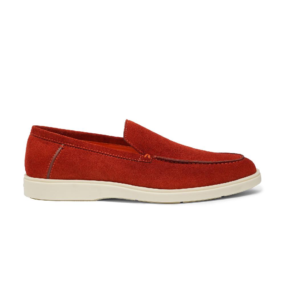 Santoni Mocassino da uomo in suede arancione
