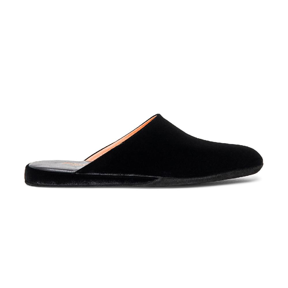 Santoni Pantofola da uomo in velluto nero