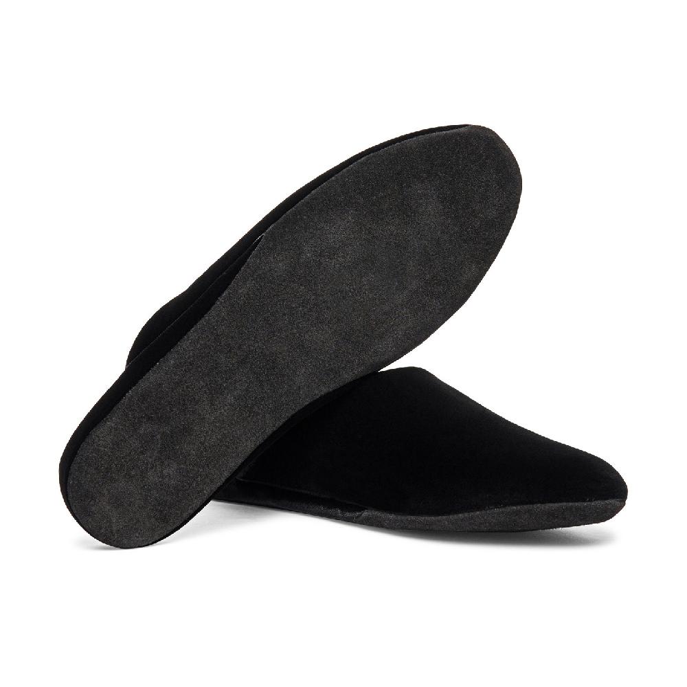 Santoni Pantofola da uomo in velluto nero Italia
