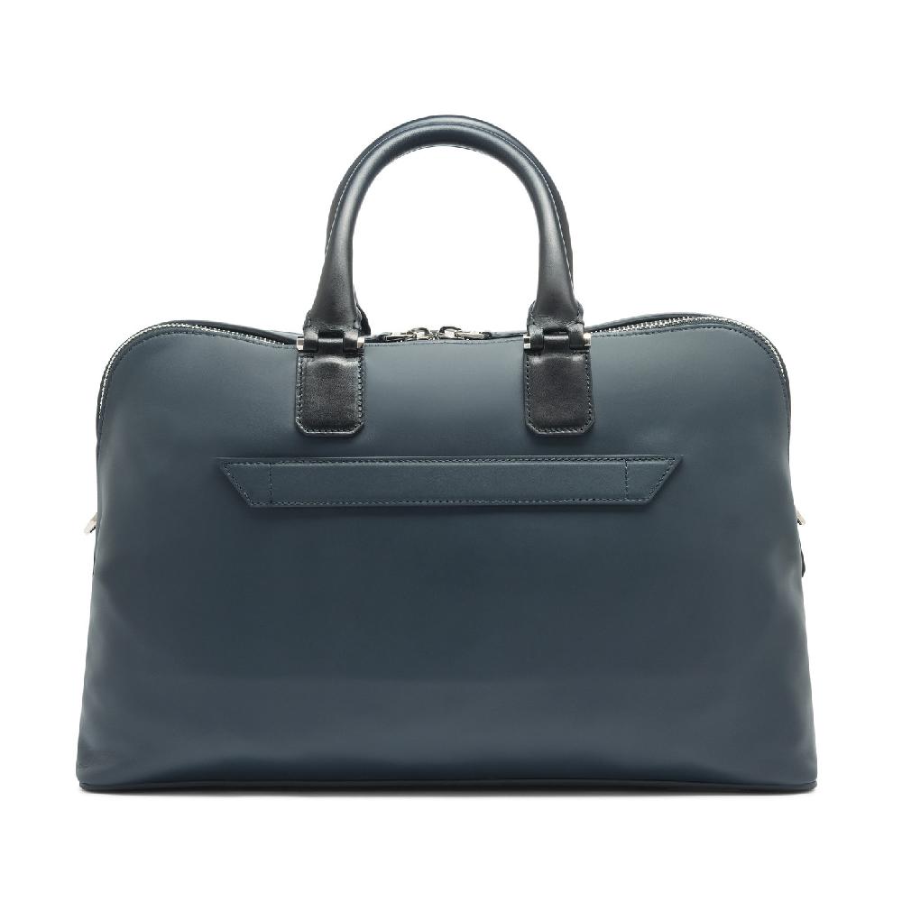 Santoni Borsa porta pc in pelle blu Offerta speciale