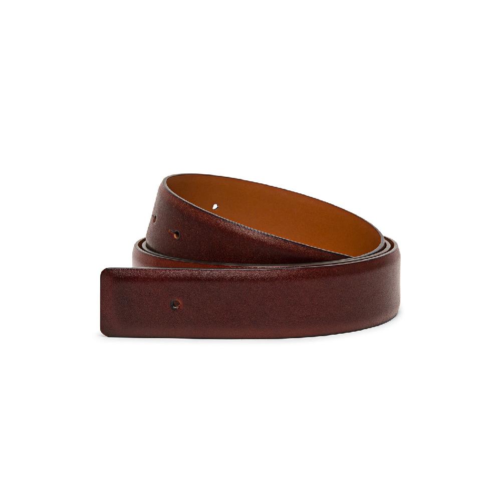 Santoni Asta per cintura in pelle marrone