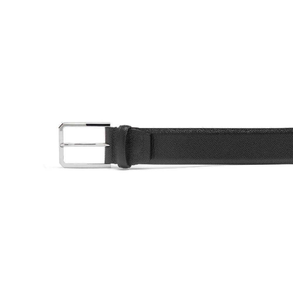 Santoni Cintura regolabile in saffiano nero In Saldo