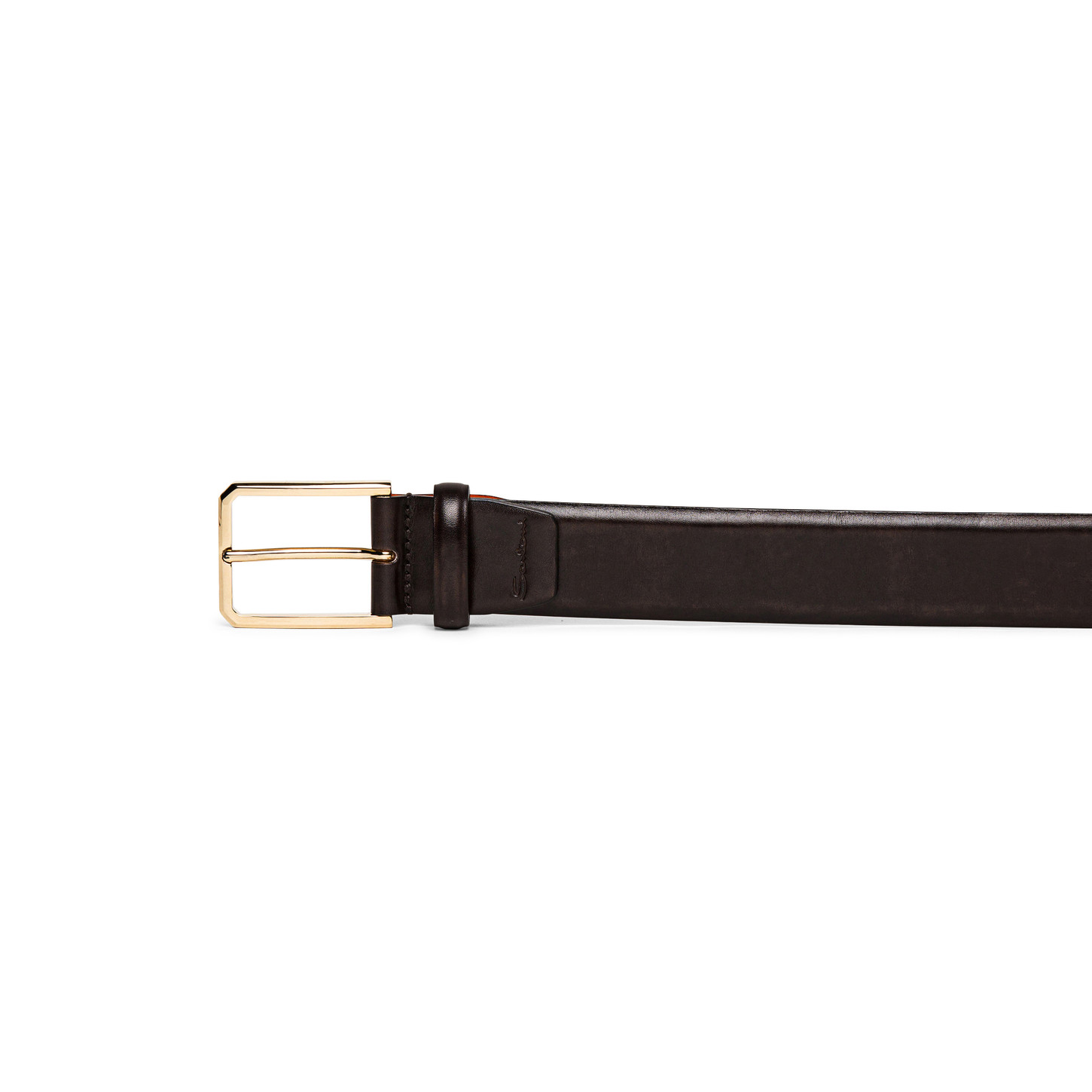 Santoni Cintura regolabile da uomo in pelle anticata marrone Moda