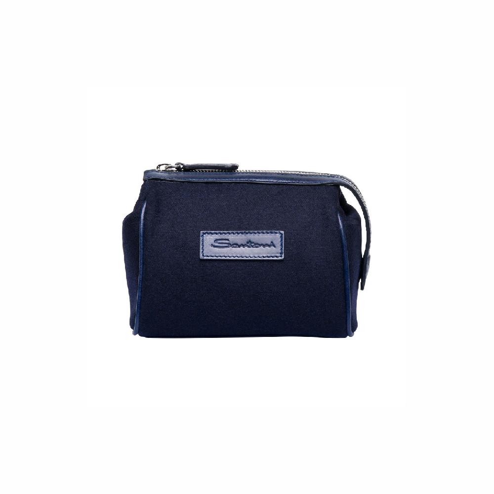 Santoni Kit con crema panno e calzascarpe con pouch in lana