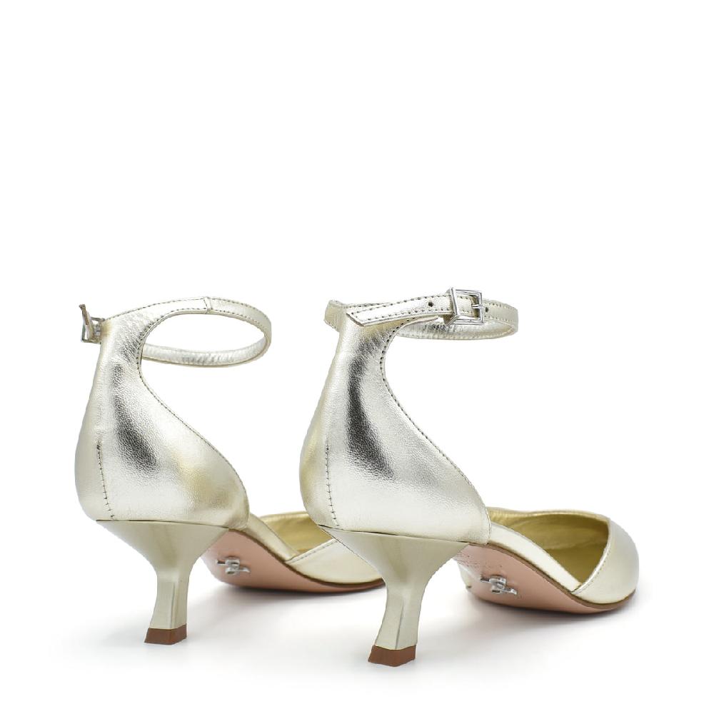 Sergio Levantesi Cate4 Platinum - Décolleté in pelle laminata con cinturino Negozio