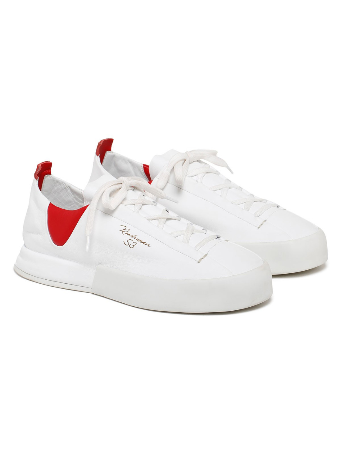 ﻿Silvano Sassetti Sneakers Lavelli bianco e rosso 2025