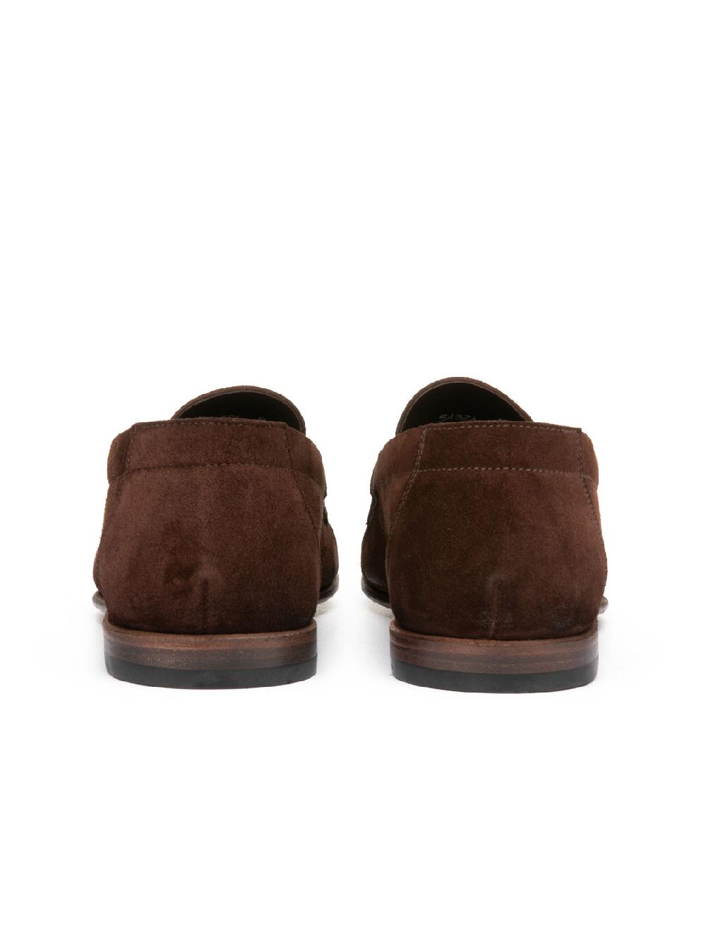 Silvano Sassetti Mocassini Penny in suede marrone Qualità