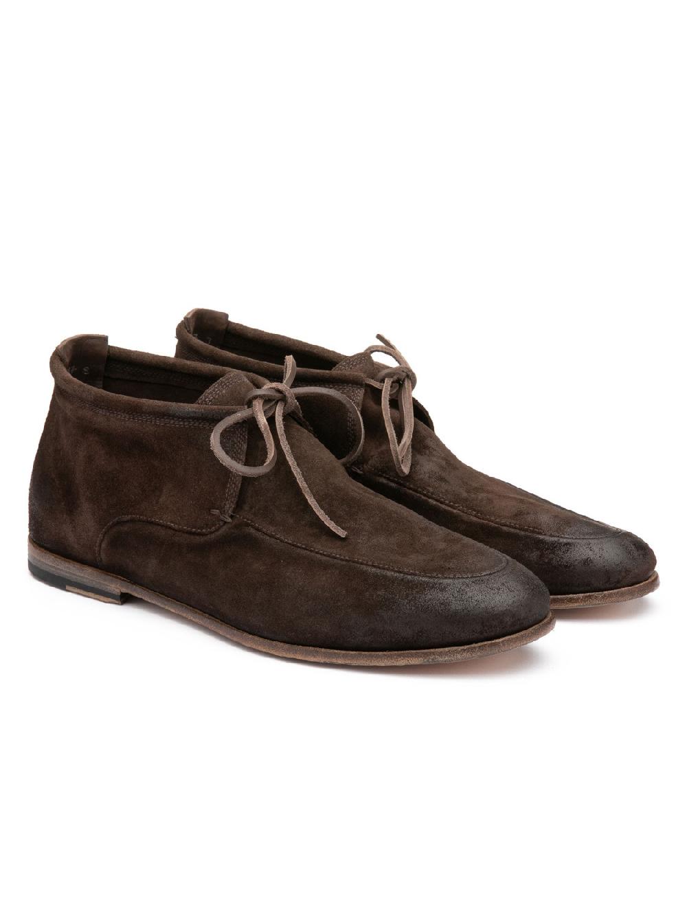 Silvano Sassetti Stivaletti Chukka in suede marrone scuro Promozione