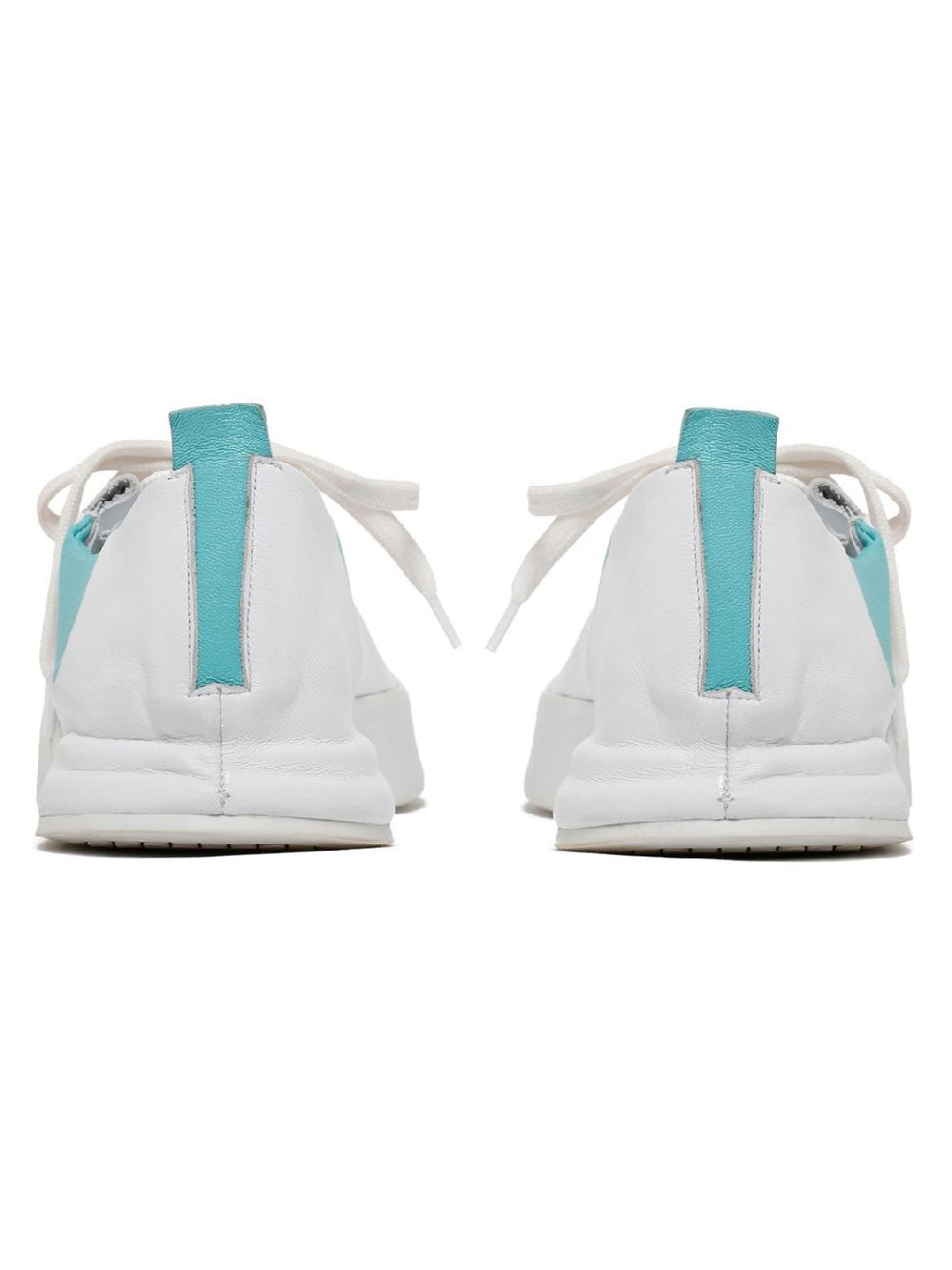 Silvano Sassetti Sneakers Jegher bianche e acquamarina Spedizione Gratuita