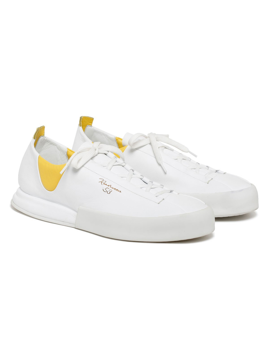 Silvano Sassetti Sneakers Epis bianco e giallo Pezzi Unici