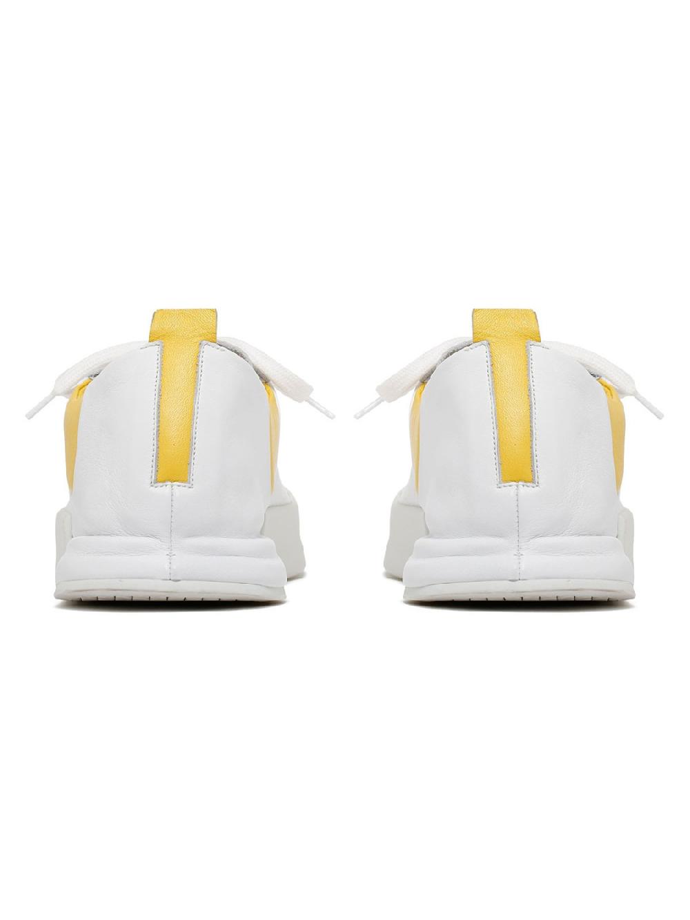 Silvano Sassetti Sneakers Epis bianco e giallo Pezzi Unici