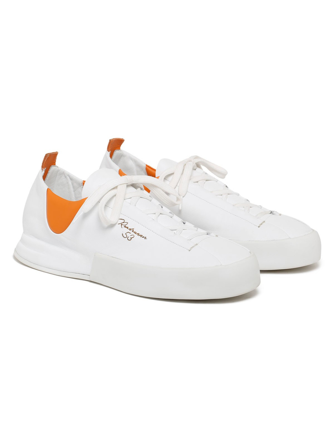 Silvano Sassetti Sneakers Incerti bianco e arancione Soddisfazione Garantita