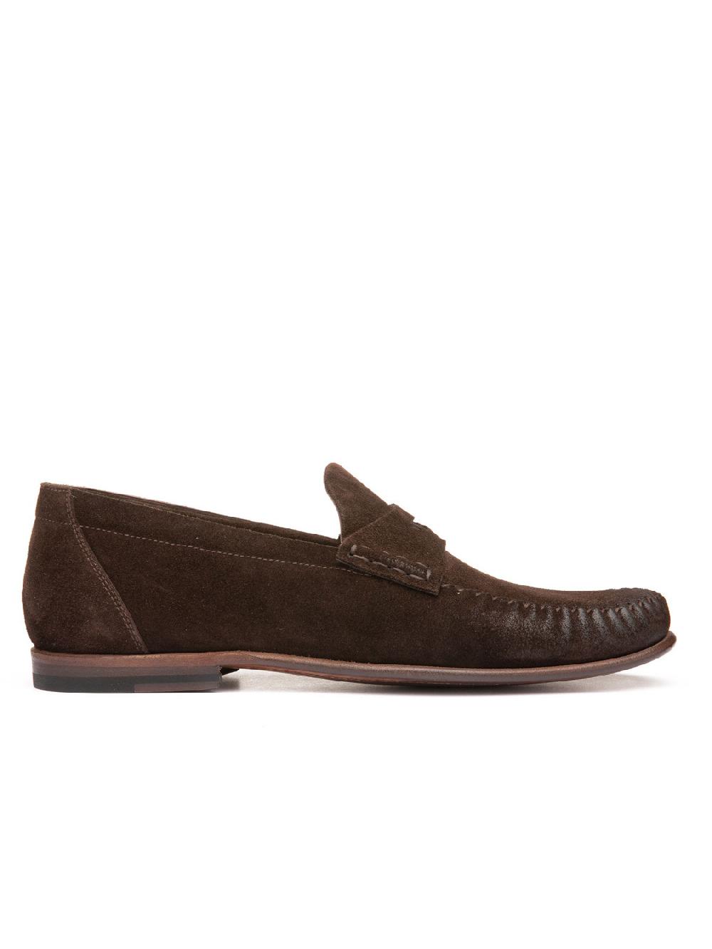 Silvano Sassetti Mocassini Penny in pelle marrone scuro