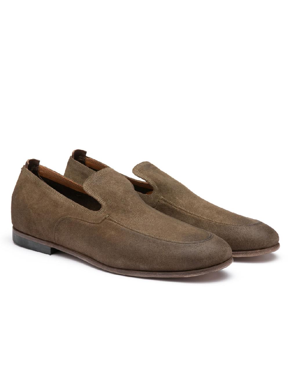 Silvano Sassetti Mocassini in suede color taupe Offerta San Valentino