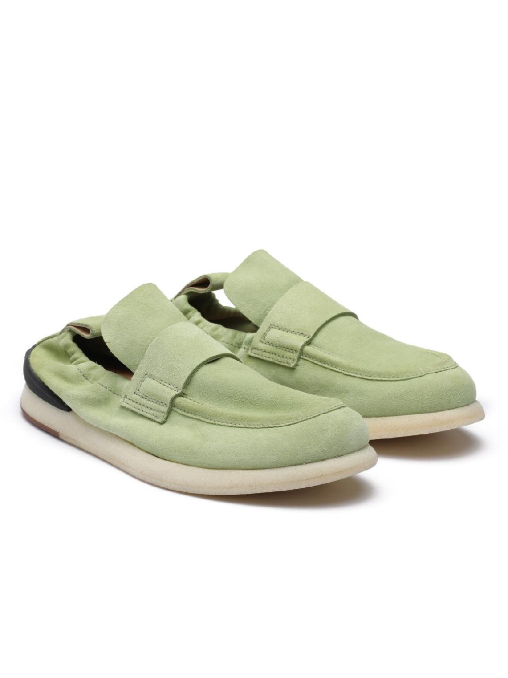 Silvano Sassetti Mocassini in suede verde chiaro Prezzo Ridotto