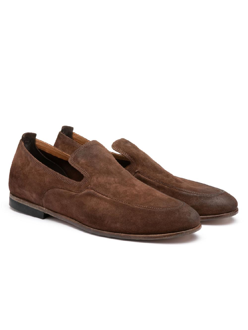 Silvano Sassetti Mocassini in suede marrone Sottocosto
