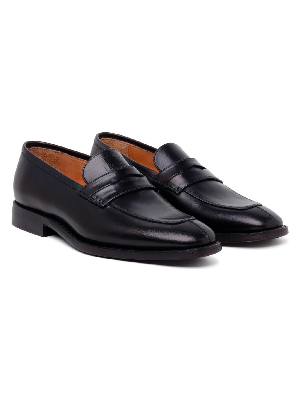 Silvano Sassetti Mocassini Marsiglia in pelle navy In Vendita