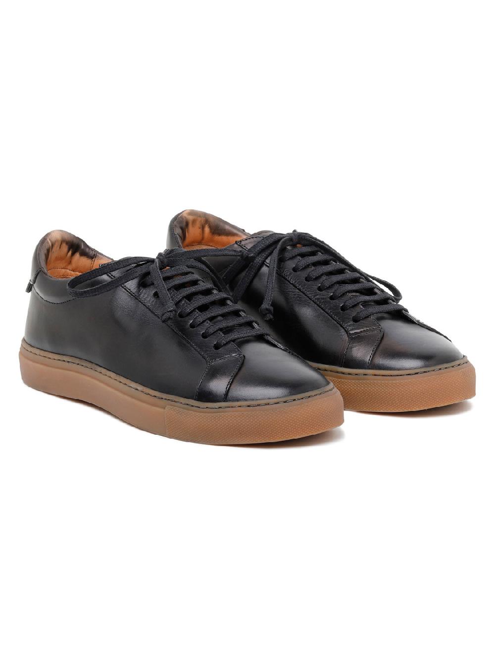 Silvano Sassetti Sneaker Romilly in pelle nera Hotsell