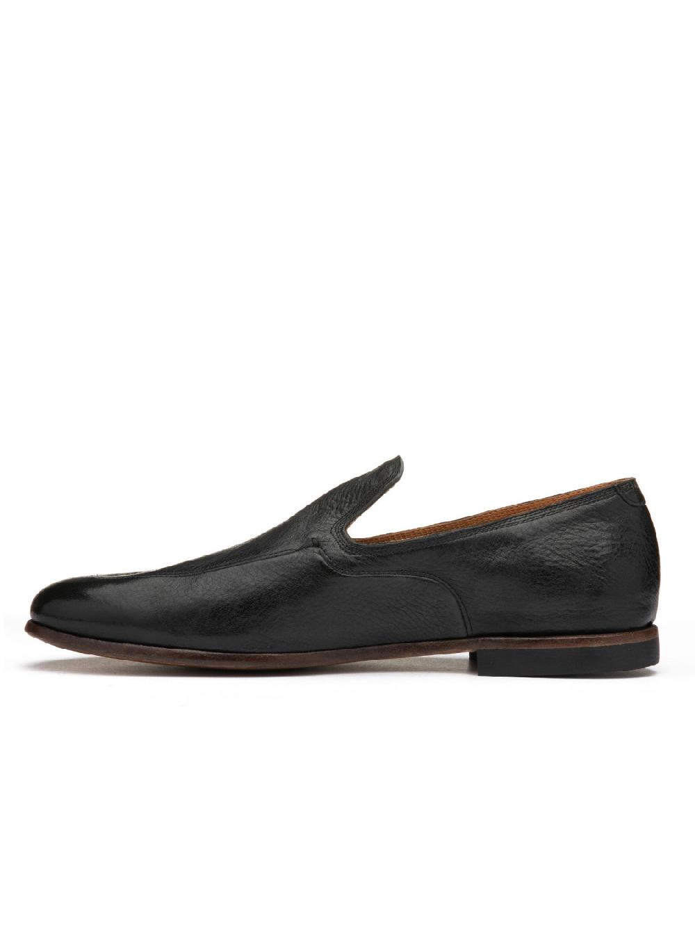 Silvano Sassetti Mocassini in pelle nera Saldi Di Fabbrica