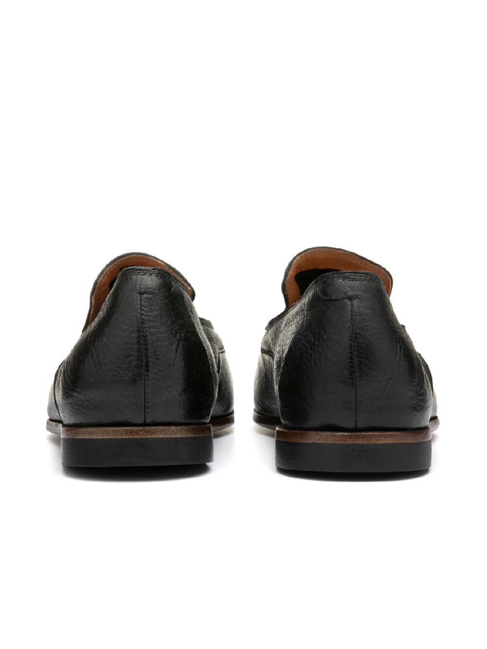 Silvano Sassetti Mocassini in pelle nera Saldi Di Fabbrica