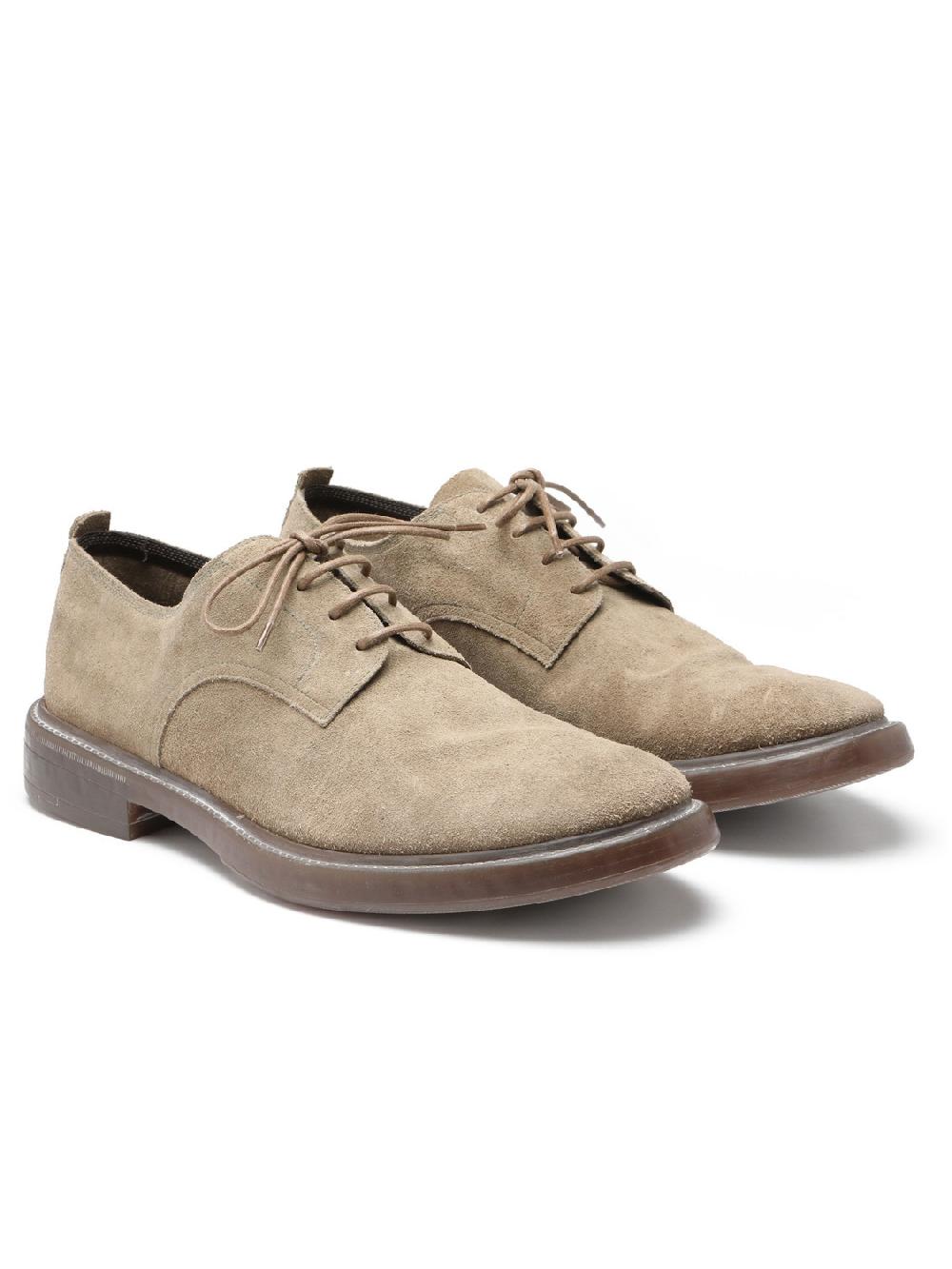 Silvano Sassetti Scarpe allacciate in suede color tortora Negozio