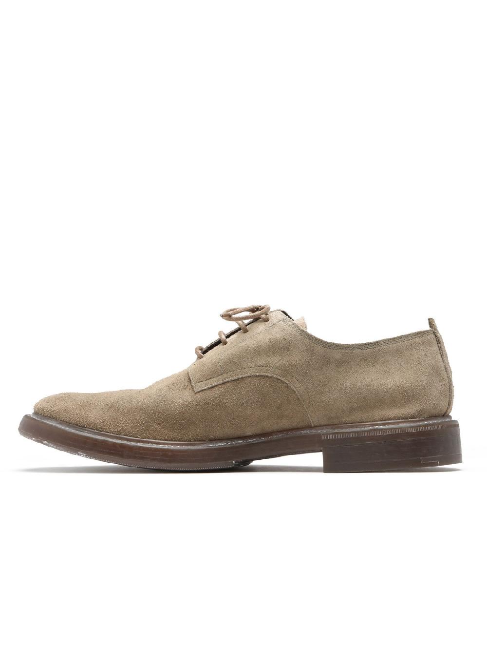 Silvano Sassetti Scarpe allacciate in suede color tortora Negozio