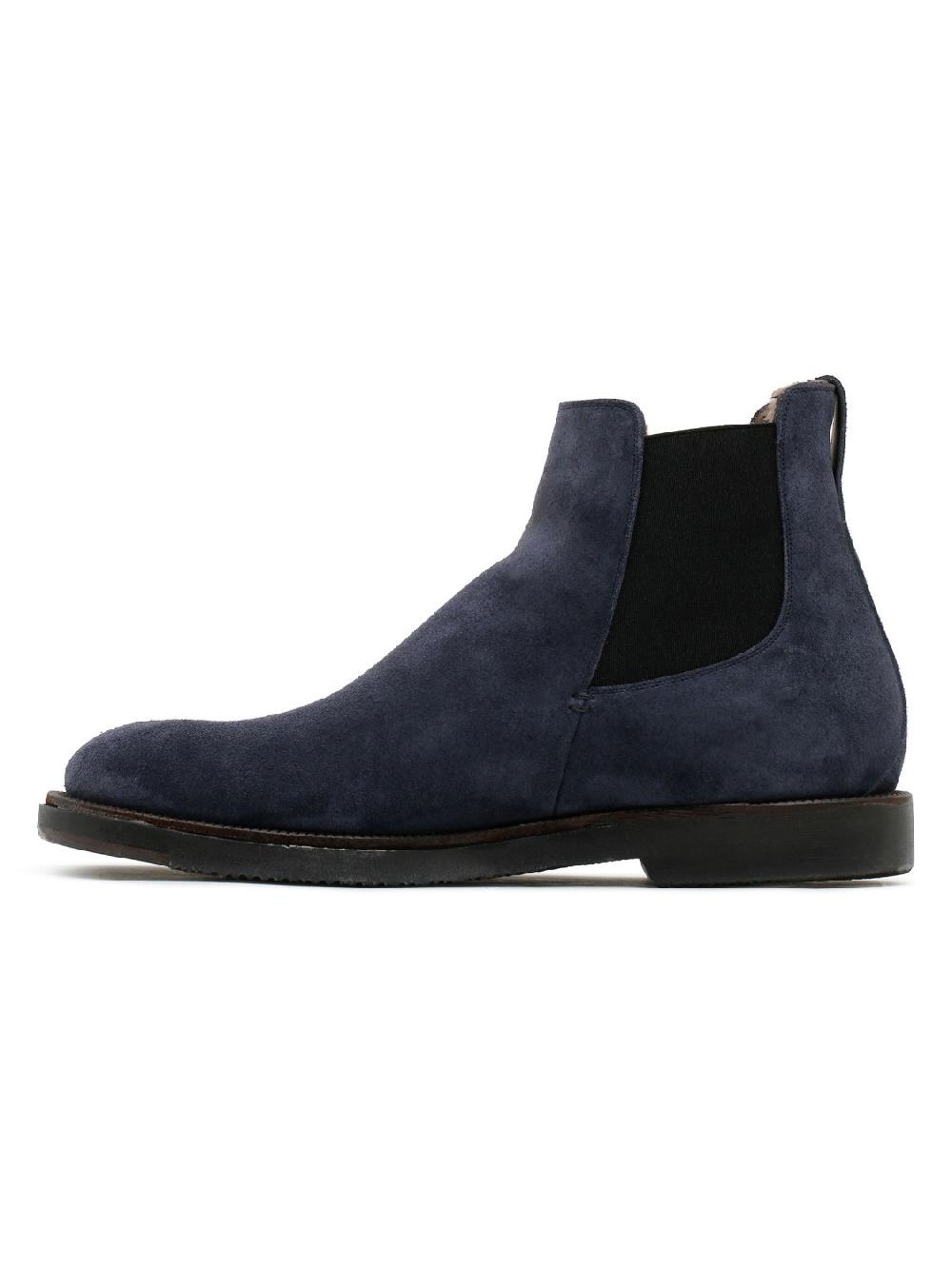 Silvano Sassetti Stivaletti in suede blu 2025