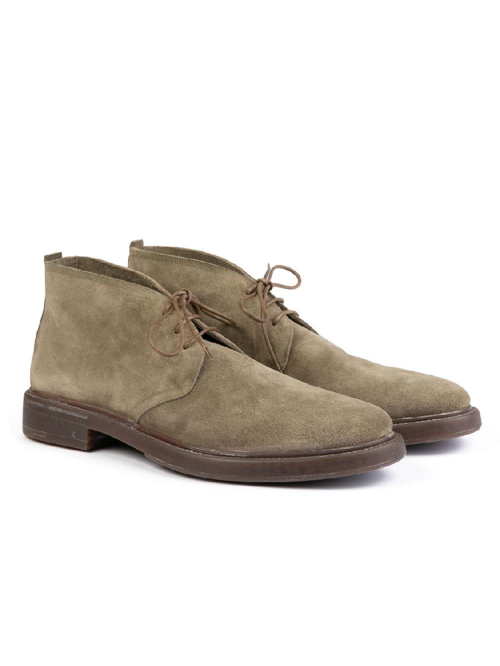 Silvano Sassetti Polacchini in suede color tortora Spedizione Gratuita
