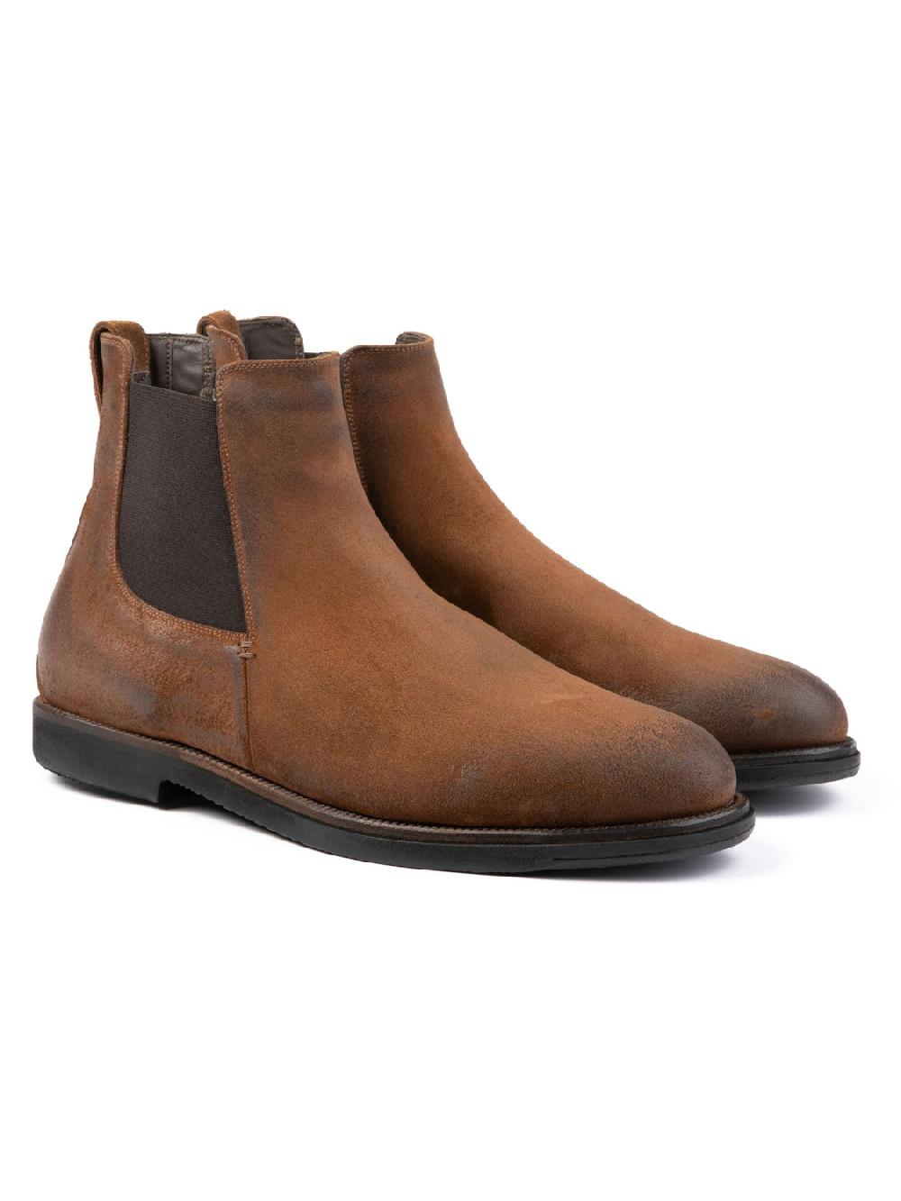 Silvano Sassetti Stivaletti in suede color brandy Negozi Online