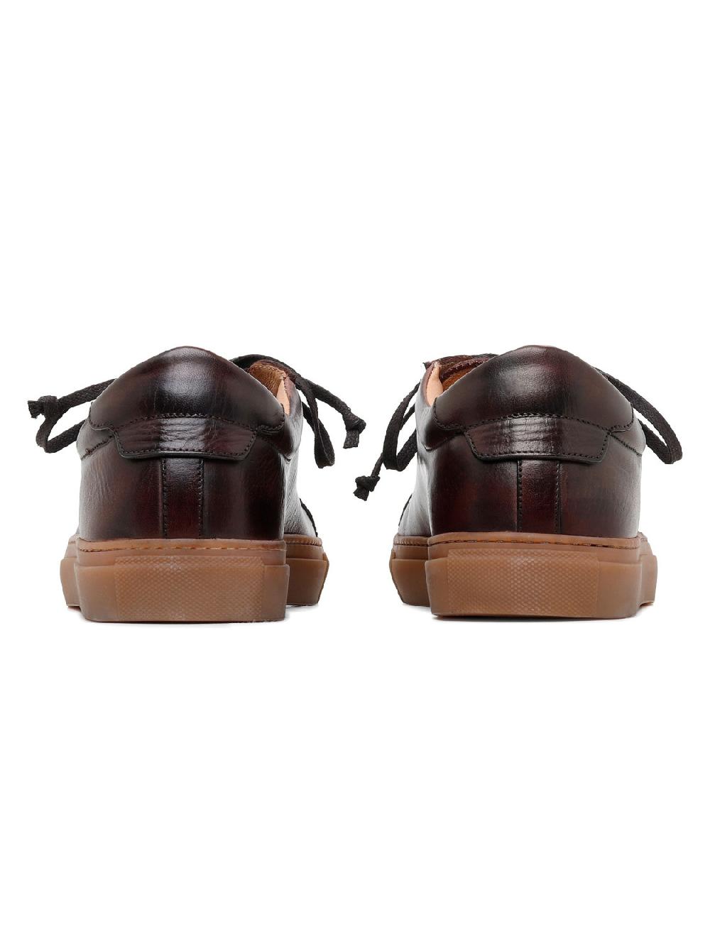 Silvano Sassetti Sneaker Romilly in pelle marrone scuro Consegna Veloce
