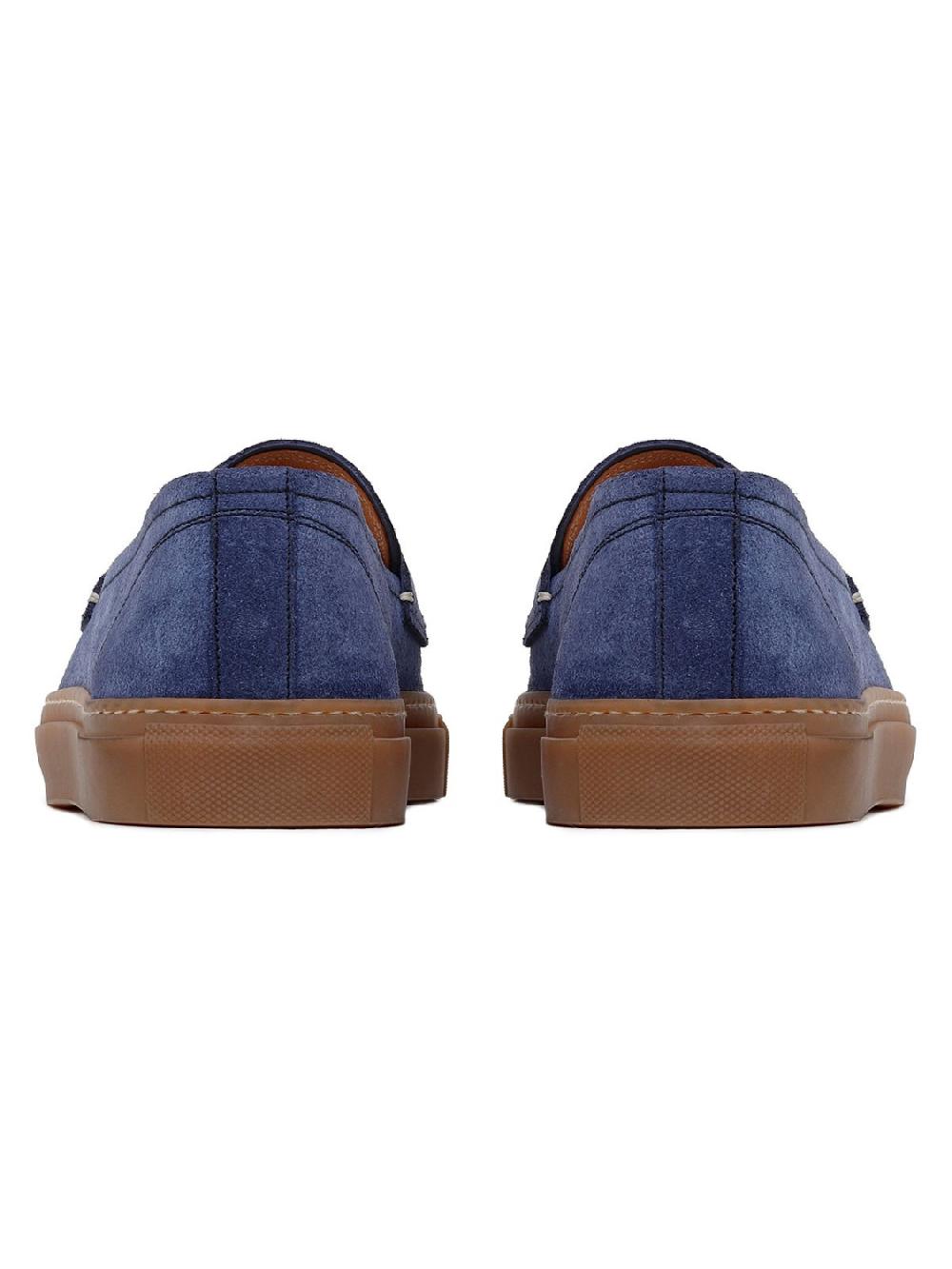 Silvano Sassetti Mocassini St. Tropez in camoscio blu Convenienza