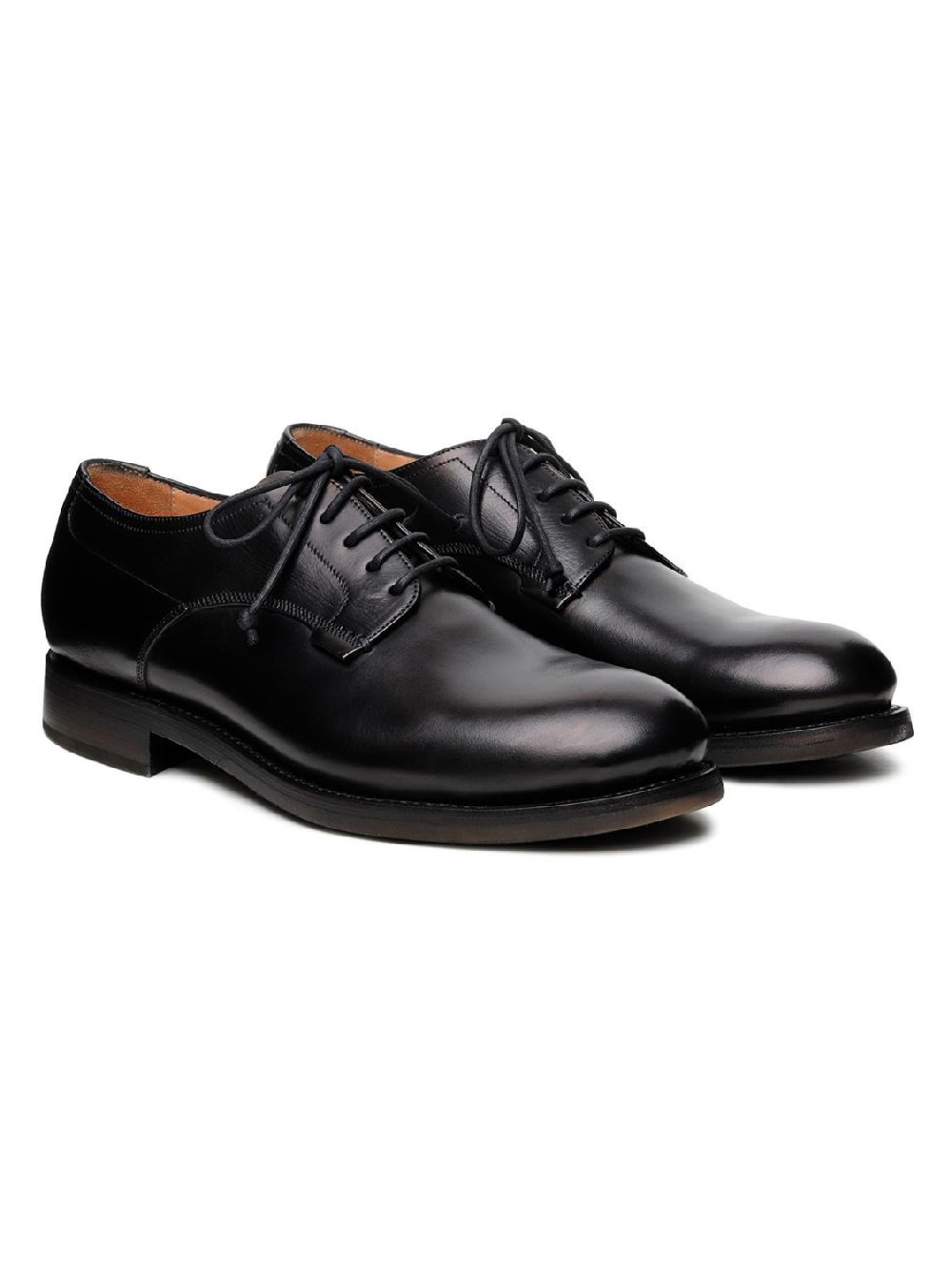 Silvano Sassetti Scarpe Derby Zurigo in pelle nera Presa