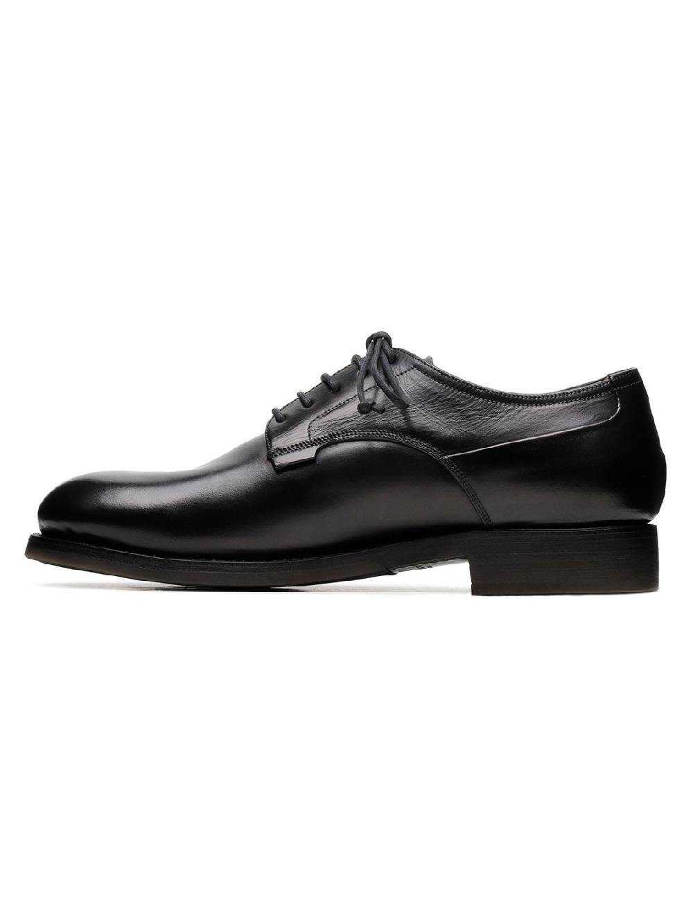 Silvano Sassetti Scarpe Derby Zurigo in pelle nera Presa